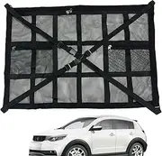 Ceiling Net Organizer, SUV Mesh Roof Rack - Vehicle Roof Storage Net,Adjustable Organizer with Zipper, Double Layer Organizer, Motorhome Camping