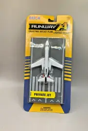 Runway 24 Private Business Jet Learjet Type Diecast Airplane Toy MIP