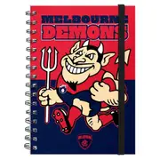 Melbourne Demons AFL A4 Spiral Hard Cover Mascot Notebook
