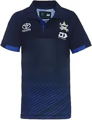[Elite Sport Online] NRL 2024 ALT Media Polo - North Queensland Cowboys - Navy/Blue - Youth - DYNASTY