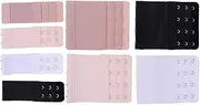 [ROMISBABA] 8pcs Brassiere Extension Hooks Comfortable Extenders for Hook Bras Practical Underwear Extension Buckles White Black Skin Color Apricot for Moms