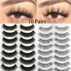 Long Handmade False Eyelashes Crisscross Fluffy Wispy Eye Lashes Extension