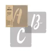 NAKLEO Painting Stencils Set - Letters & Numbers Alphabet – 25 cm / 9.8&#8