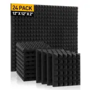 24 Pack Sound Proof Foam Panels for Walls, 12 12*12*2 inches 24 Pack （24 Sq Ft）