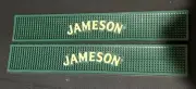 Jameson irish bar rails (set of 2) green amd white rubber