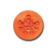 RYCRAFT 2" Round Cookie Stamp with Handle & Recipe Booklet-THREE THISTLE in POT