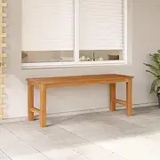Garden Bench 114 cm Solid Teak Wood Outdoor Furniture Patio Seating