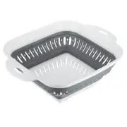 Silicone Collapsible Colander, Square Collapsible Strainer Food Strainers-Grey
