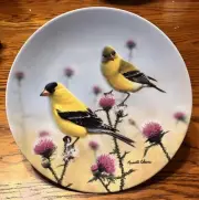1991 W.S. George “Goldfinches In A Field Of Thistle” W/COA NIB FREE SHIPPING.