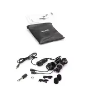 New BOYA BY-M1DM Dual Omnidirectional Lavalier Microphone Clip-On Lapel Mic