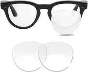 [Glintbay] 100% Precise-Fit Replacement Sunglass Lenses for Ray-Ban Meta Headliner RW4009 50mm - Crystal Clear Non-polarized, Crystal Clear Non-polarized, Small