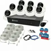 Swann NVR8-8580 8CH 4K 2TB 8 x NHD-876MSD DOME Cameras SONVK-876808D RRP $1699