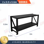 Garage Work Bench 2m*0.9m*0.6m 800KG BLACK