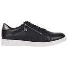 Womens Hush Puppies Mimosa Ladies Sneakers Zip Black Casual Lace Up Shoes