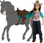 Breyer Horses Natalie Cowgirl Rider Doll Figure Saddle & Bridle Classic 1:12 Scale 62025