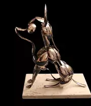 Sculpture Acero/marble By RAMON PEDRAZA 12x10 In "Chiguagua"2024