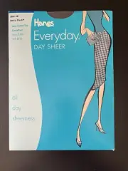 New Hanes Everyday Day Sheer Barely Black Sz AB Non Control Top Sandlefoot