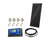 Kings 200W Fixed Solar Panel + 6m Extension Lead + Solar Panel Mounting Brackets + 15A PWM Solar Controller