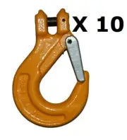 10 x 8mm Clevis Sling Hook G80 Alloy Steel Lifting 4x4 Chain Rigging 2T WLL