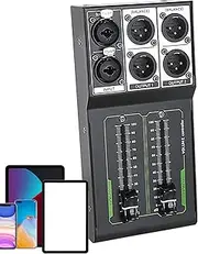 Passive Monitor Volume Controller, Studio Volume Control - 1 Input 2 Passive Output Controller - Accurate Audio Control, 70mm Fader for Studio and Domest Audio Systems