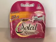 Bic Soleil Shimmer Razor Blade Refill 1 Box 4 Cartridges Blades NEW