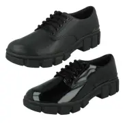 Girls Clarks Chunky Sole School Shoes Evyn Lace Y