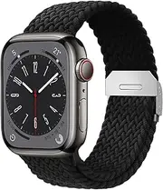 Compatible with Apple Watch Strap Band 49mm 46mm 45mm 44mm 42mm Braided Band Replacement Bands Adjustable Stretchable Elastics Sport Wristband for iWatch ultra2 ultra Series10/9/8/7/6/SE/5/4/3/2/1