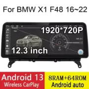 Car Android Gps Navigation Wifi 12.3" For Bmw X1 Series F48 16-22 Nbt Evo (for: BMW)