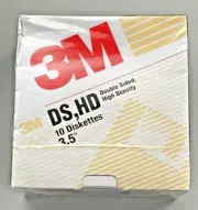3M 3.5 Inch DS, HD Double Sided, High Density Floppy Diskettes, box of 10