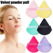 Cosmetic Powder Puff,Triangle,Ribbon Detail,Fun Colours,Beauty & Tool,Velour.