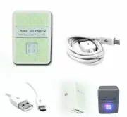 50 4 USB PORT HUB WALL ADAPTER+10FT CABLE CHARGER WHITE LG G2 OPTIMUS G PRO NOOK