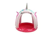 Airtime 110x100cm Unicorn Paddling Pool w Canopy Outdoor Fun Kids Toy White Pink