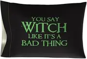 [Franco] Collectibles Wizard of Oz Wicked Witch Beauty Silky Satin Standard Pillowcase Cover 20x30 for Hair and Skin, (Officially Licensed Product)