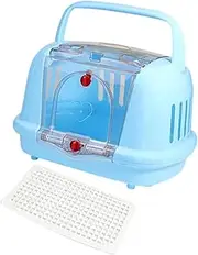 LeeQinersw Portable Dog Crate for Cats, Lightweight Travel Carrier with Ventilation, Blue