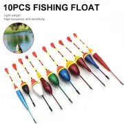 10PCS Long Tail Fishing Throw Floats Mix Size Floating Bobbers Set Tools US