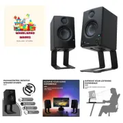 Desktop Speaker Stands Pair for Desk Speakers, Medium and Small Bookshelf Ris...