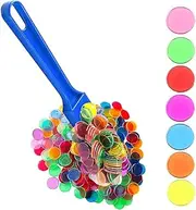 SGERUFZ 1 Piece Magnetic Sticks and Bingo Chips Set, Magnetic Rod, 100 Metal Ringed Discs Science STEM Kit, Learning Accessories, Family Game, Night Lotto Token