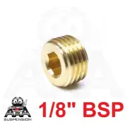 1/8" BSP recessed brass bung stopper grub screw for air compressor manifold tank