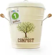 Third Rock Compost Bin Kitchen – 1.0 Gallon Countertop Compost Bin with Lid – Ki