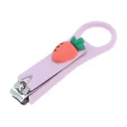 Cartoon Radish Nail Clipper for Women for Men Purple 1 Pc