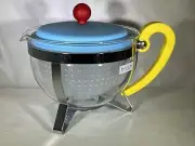 RARE Bodum Chambord Teapot 1.0 Liter Post Modern color scheme