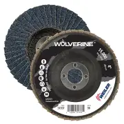 31337 Wolverine 4-1/2" X 5/8" Arbor Hole Abrasive Flap Disc, 36 Grit Zir