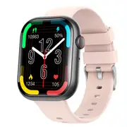 2.1 Inch Screen Smart Watch With Blood Sugar / Blood Oxygen Monitoring / Sos Alarm / 100+ Sports Modes Black 3 Bead Steel Black Pink Smart Watches