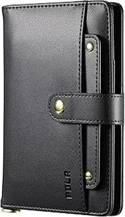 [Konstreet] for Passport Holder Wallet Case with RFID Blocking with Magnetic Closure Slim Large Capacity Travel Cover Case for Travel Men Women, Black