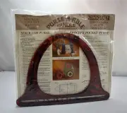 Vintage Purse-N-Able Tortoise Shell Handle-Macrame Crochet Weaving Fabric Plans