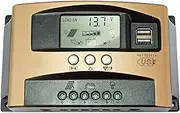 Solar Charge Controller | Solar Charge Controller - 12V/24V LCD Display Inverter Regulator Waterproof for Energy Trickle Sense Wire RV Marine