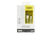 PUDNEY P1112 2A - 480Mbps USB-A to Micro USB Cable - 2m - White Data & Charge -