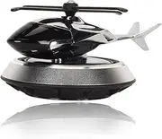 Car Air Freshener, Stabilise Placement 5ml Aromatherapy Capacity Solar Car Freshener Purifie Odors Helicopter for KTV (Silver)