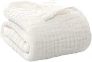 CRILSTYLEO Muslin Blanket Cotton Bath Towel Soft Breathable Swaddle Wrap for Newborns for Stroller Nursery Use Present for Parents