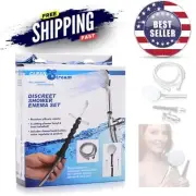 Deep Shower Enema System Silicone Black Discreet Cleansing for Personal Use